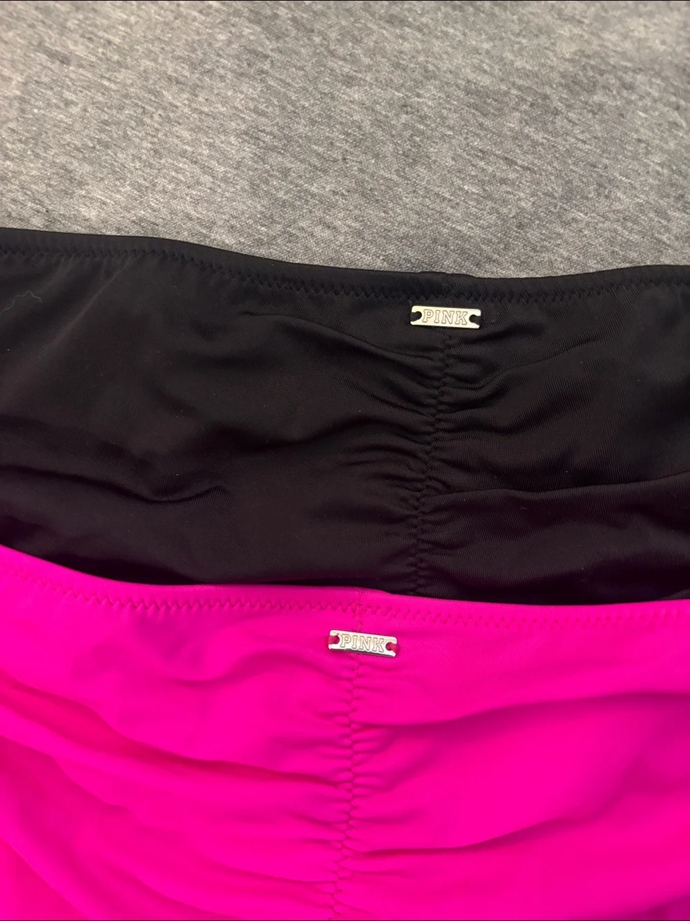 Women's Bikini Bottoms - Black and Hot Pink